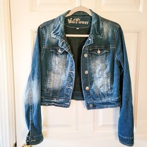 Wall Flower Jean Jacket | Size Medium | Blue Denim Jacket
